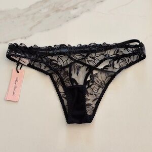 Agent Provocateur Ozela Black Floral Lace Panties NWT